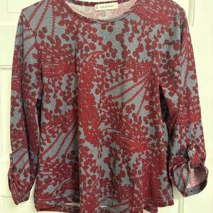 Jon & Anna Burgundy Patterned Sweater